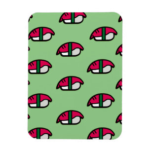 Íman Caricatura Kawaii Sushi, Arroz de Peixe e Magneta 