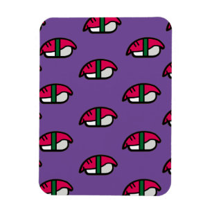 Íman Caricatura Kawaii Sushi, Arroz de Peixe e Magneta 