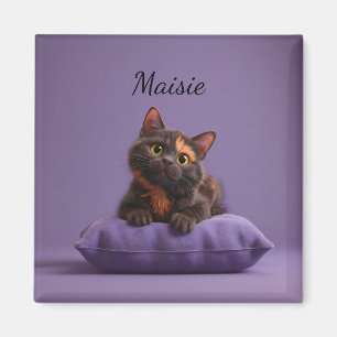 Íman Caricatura Tortoisesinferno Kitten em Púrpura