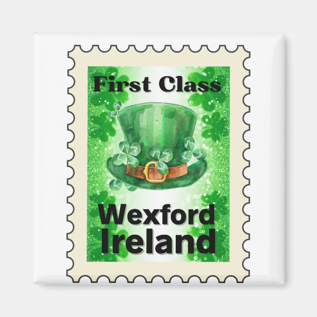 Íman Carimbo de primeira classe Wexford Ireland (Frente)