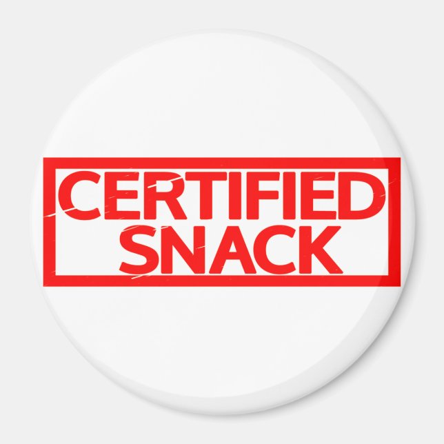 Íman Carimbo de snack certificado (Frente)
