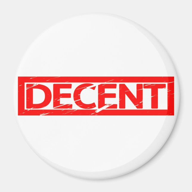 Íman Carimbo Decente (Frente)