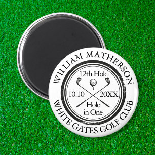 Íman Carimbo Retro Personalizado de Buraco de Golfe