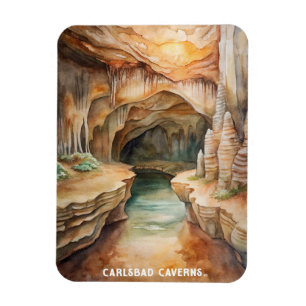 Íman Carlsbad Caverns National Park Watercolor Painting
