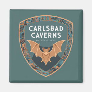 Íman Carlsbad Caverns US National Park Bat Emblem