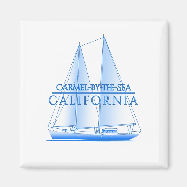 Íman Carmel-by-Sea Coastal Sailor Marítimo (Frente)