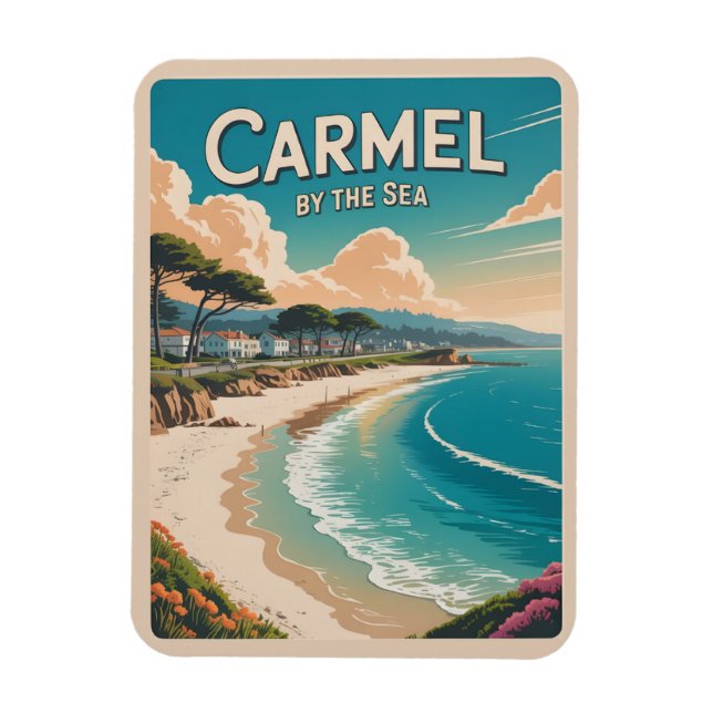 Íman Carmel junto à praia da Califórnia costa do Pacífi (Vertical)