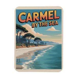 Íman Carmel junto à praia da Califórnia costa do Pacífi