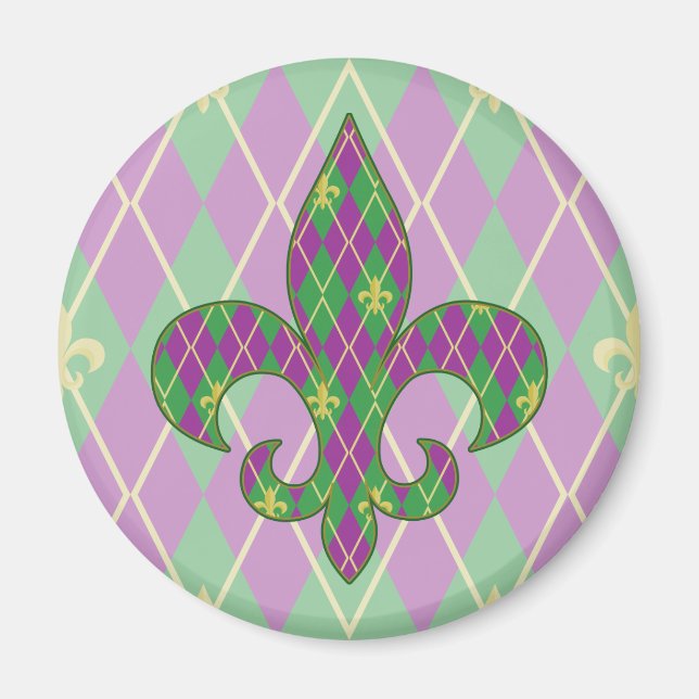 Íman Carnaval argyle Magnet (Frente)