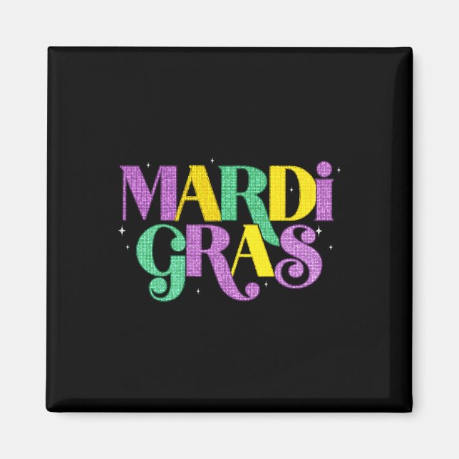 Íman Carnaval de Mardi Gras Fat Terça-Feira Fleur De Li (Frente)