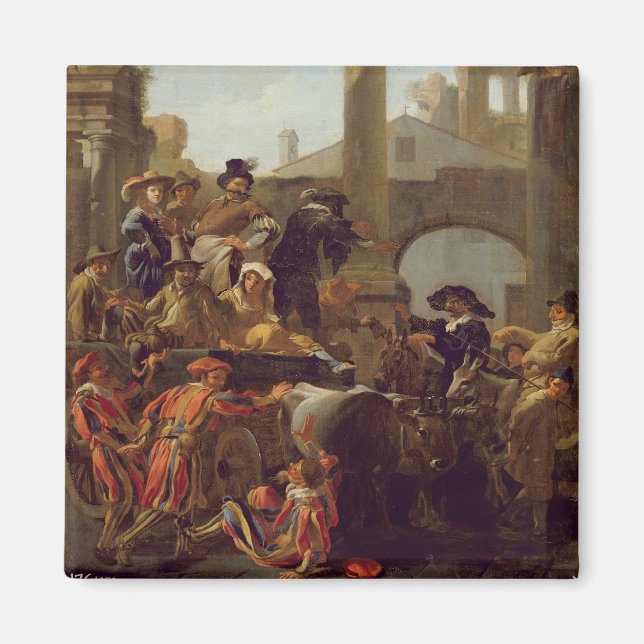 Íman Carnaval de Roma, 1653 (petróleo na canvas) (Frente)