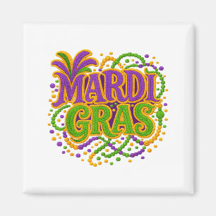 Íman Carnaval Mardi Gras Terça-Feira Gorda Latch Hook F