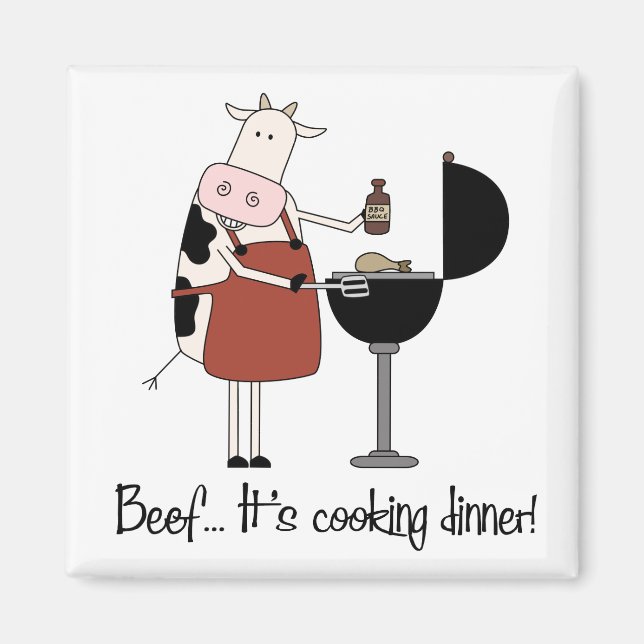 Íman Carne... É cozinhar jante! Magnet Engraçado (Frente)