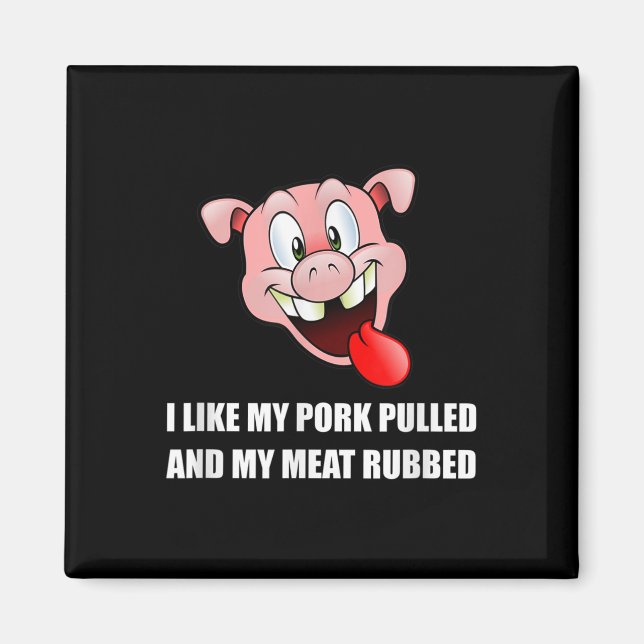 Íman Carne Pulsada De Porco Engraçada De Churrasco (Frente)