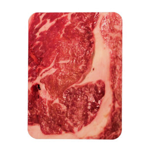 Íman Carne Vermelha Crua Premium   Foto Macro de Bife M