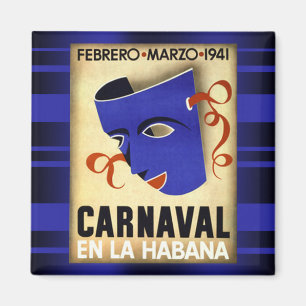 Íman Carnivale em Havana 1941 Vintage Magnet