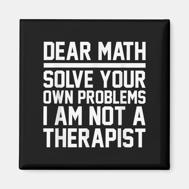 Íman Caro Design de Humor Matemático Resolve Problemas  (Frente)
