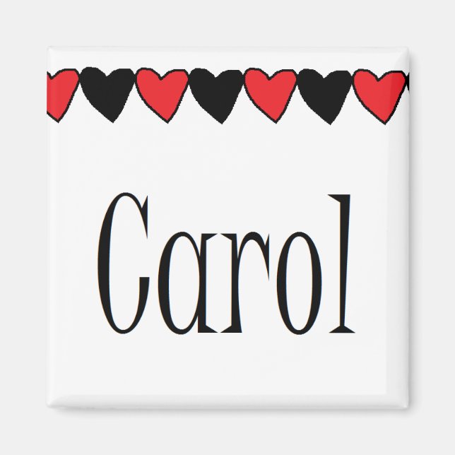 Íman Carol Hearts Name (Frente)