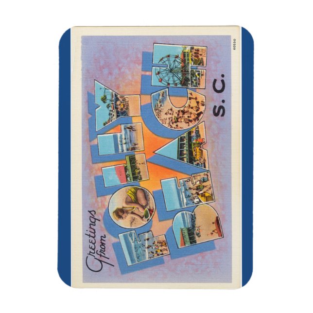 Íman Carolina do Sul, Folly Beach Magnet (Vertical)