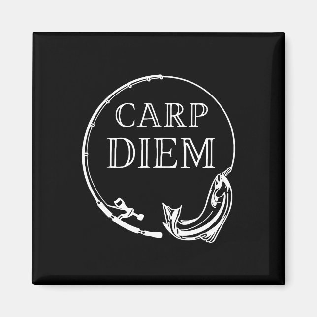 Íman Carp Diem Agarra A Carpa Engraçada Diem (Frente)