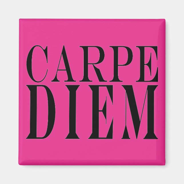 Íman Carpe Diem Agita o Dia da Felicidade de Citação La (Frente)