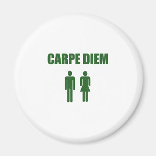 Íman Carpe Diem (menino & menina verdes do texto)