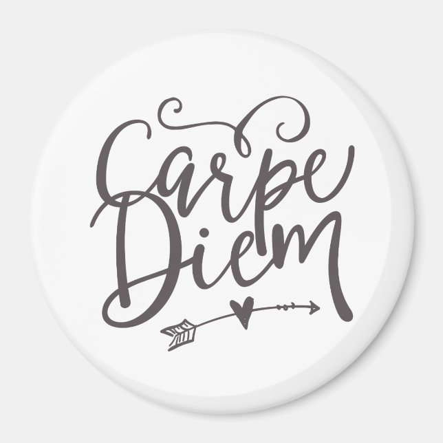 Íman Carpe Diem Sieze, Uma Cotação Inspiradora (Frente)