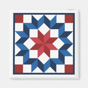 Íman Carpenter's Star Barn Quilt Magnet