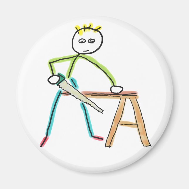 Íman Carpentry Stickman (Frente)