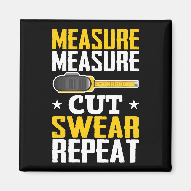 Íman Carpinteiro Engraçado Piada de madeira Handyman (Frente)