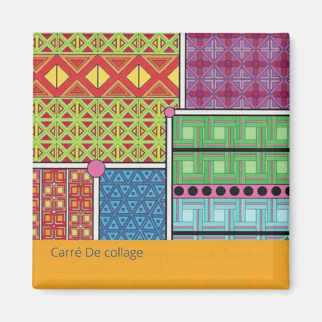 Íman Carré collage (Frente)