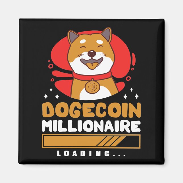Íman Carregamento do Crypto DogeCoin Millionaire (Frente)