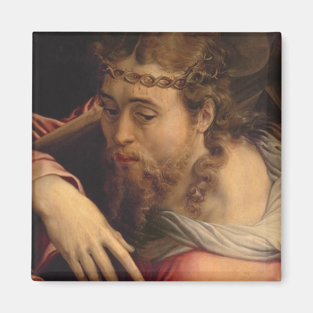 Íman Carregando do cristo Cruz, 1540-45 (óleo no painel (Frente)