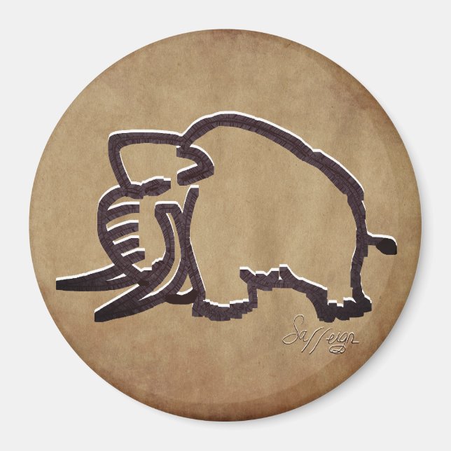 Íman Carregando Mammoth (Frente)