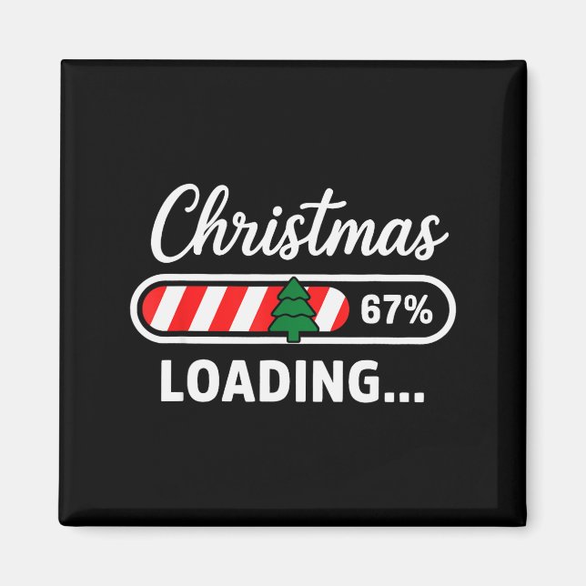 Íman Carregando Natal 67% Engraçado 6 7 Meme Natal Gen  (Frente)