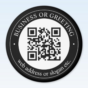 Íman Carregar código QR ou logotipo   Preto Moderno