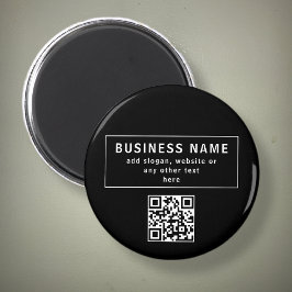 Íman Carregar código QR ou logotipo | Preto Moderno