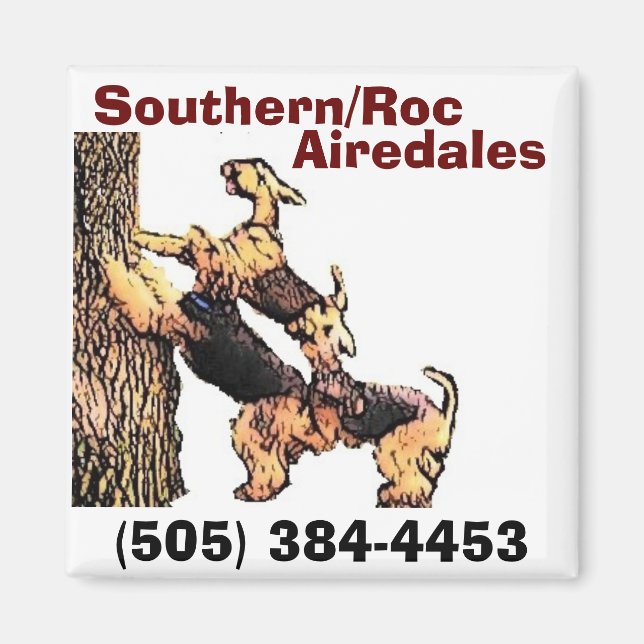 Íman Carrinho2, Sul/Roc, Airedales, (505) 384-... (Frente)