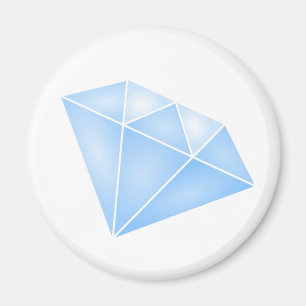 Íman Carrinho de Diamante Azul brilhante