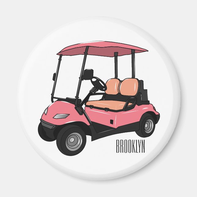 Íman Carrinho de golfe / desenho animado de buggy de go (Frente)