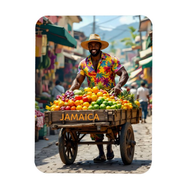 Íman carrinho de mão da Jamaica (Vertical)