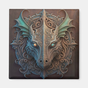 Íman Carrinho do Dragão Gargoyle da Pedra Medieval