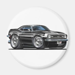 Íman Carro 1968 Preto-Branco de Camaro
