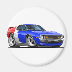 Íman Carro 1971-72 azul branco vermelho do dardo
