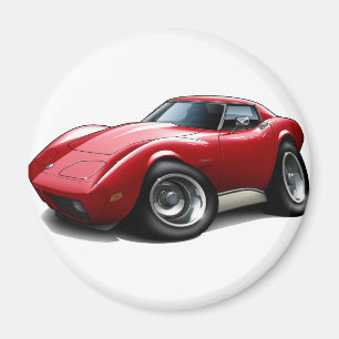 Íman Carro 1973-76 do vermelho de Corveta