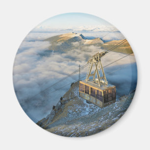 Íman Carro a cabo no Monte Seceda na Dolomites