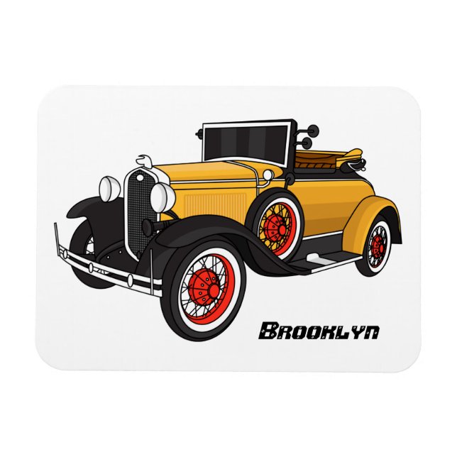 Íman Carro amarelo clássico 1931 (Horizontal)