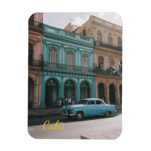 Íman Carro Americano Clássico Turquesa Antigo Havana Cu