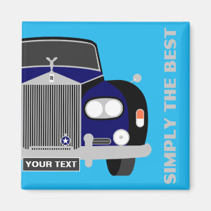 Íman Carro britânico clássico azul personalizado da