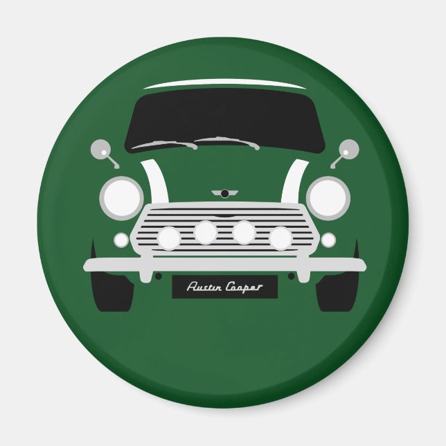 Íman Carro clássico Austin Mini Cooper (Frente)